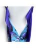 Taboo 100% Polyester Print Blue Purple Black Cocktail Dress Size 10 - photo 13