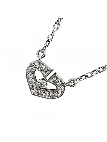 Cartier Cartier C Heart Necklace, 18K White Gold, Diamond, Women's (view 1)