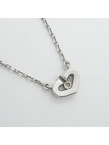 Cartier Cartier C Heart Necklace, 18K White Gold, Diamond, Women's (view 2)