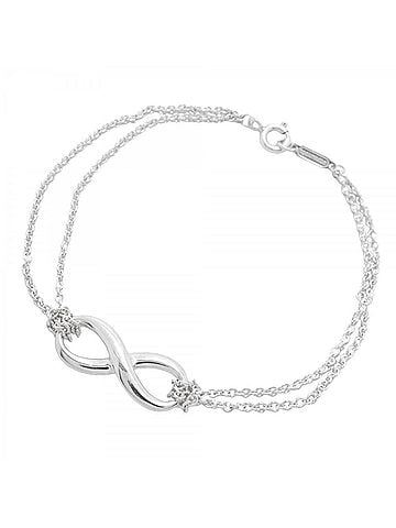 Tiffany & Co. Tiffany &amp; Co. Infinity Double Chain Bracelet, Sterling Silver 925, Women's (view 1)
