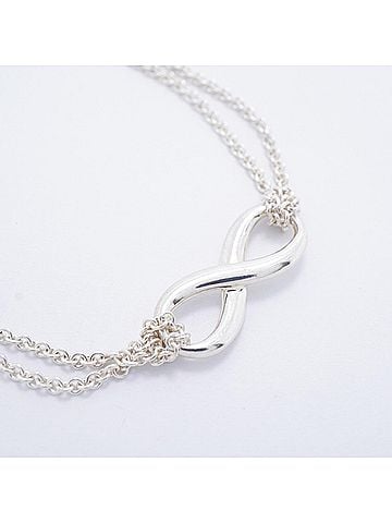 Tiffany & Co. Tiffany &amp; Co. Infinity Double Chain Bracelet, Sterling Silver 925, Women's (view 2)