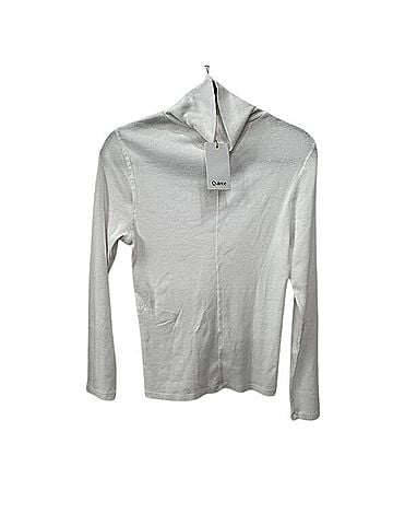 Quince Micro-rib Turtleneck Long Sleeve Top (view 2)