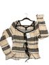 Forever 21 100% Polyester 9% Spandex 1% Elastane Black Ivory Long Sleeve Blouse Size L - photo 1