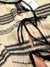 Forever 21 100% Polyester 9% Spandex 1% Elastane Black Ivory Long Sleeve Blouse Size L - photo 6