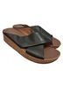 FitFlop 100% Leather Black Tan Sandals Size 10 - photo 1