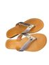 Coach 100% Leather Hearts Silver Tan Flip Flops Size 5 1/2 - photo 1