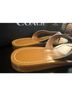 Coach 100% Leather Hearts Silver Tan Flip Flops Size 5 1/2 - photo 4