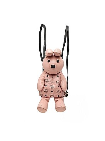 MCM Calfskin and Visetos Coated Canvas Rabbit Zoo Doll Backpack (view 1)