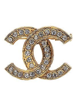 Chanel CC Gold Plated Strass Pin Brooch (view 1)