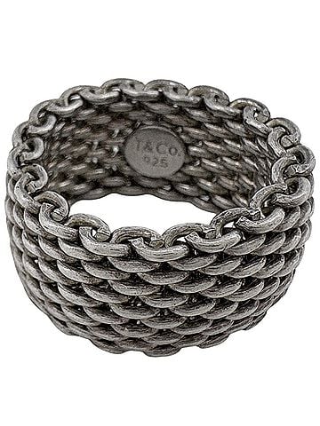 Tiffany & Co. Tiffany &amp; Co. Somerset Mesh Ring, Sterling Silver 925, Women's Ring (view 1)