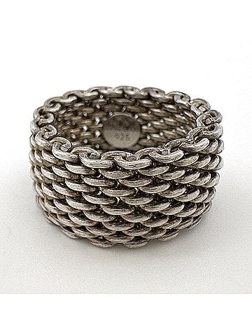 Tiffany & Co. Tiffany &amp; Co. Somerset Mesh Ring, Sterling Silver 925, Women's Ring (view 2)