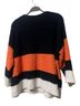 Vince Camuto 100% Polyester Color Block Black Orange White Pullover Sweater Size XL - photo 2
