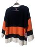 Vince Camuto 100% Polyester Color Block Black Orange White Pullover Sweater Size XL - photo 1