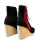 DKNY Black Red Ankle Boots Size 7 1/2 - photo 2