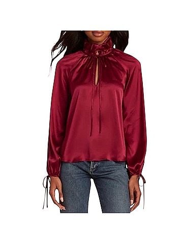 Amanda Uprichard Vittoria Long Sleeve Blouse (view 1)