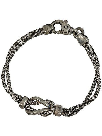 Tiffany & Co. Tiffany &amp; Co. Double Rope Bracelet, Center Knot, Sterling Silver 925, Silver, Women's (view 1)