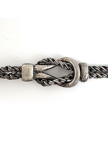 Tiffany & Co. Tiffany &amp; Co. Double Rope Bracelet, Center Knot, Sterling Silver 925, Silver, Women's (view 2)