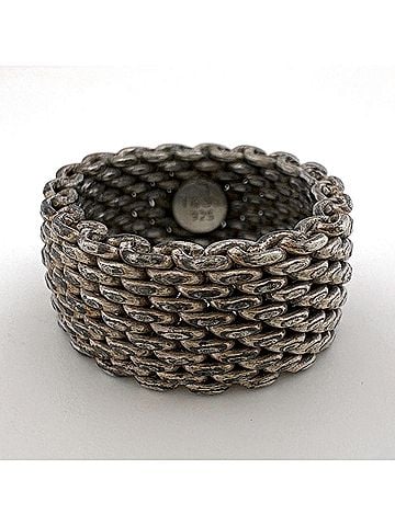 Tiffany & Co. Tiffany &amp; Co. Somerset Mesh Ring, Sterling Silver 925, Women's Ring (view 2)