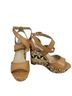 Just Fabulous Tan Multi Color Sandals Size 9 - photo 1