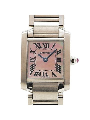 Cartier Cartier Tank Française SM W51028Q3 Pink Dial Women's Watch (view 1)