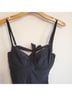 Quince Solid Black One Piece Swimsuit Size M - photo 4