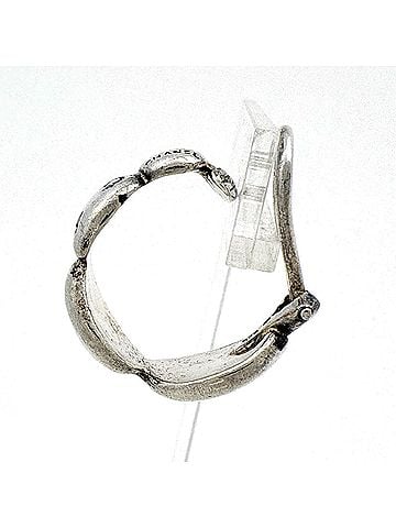 Chanel Chanel logo earrings, sterling silver (925), silver, women's. (view 2)