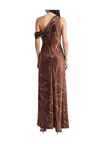 Ralph Lauren Print Buckle-Trim Off The Shoulder Gown Casual Dress (view 2)