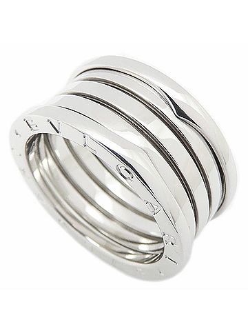 Bvlgari BVLGARI B.zero1 Ring, 4-band, Size M, #60, 18K White Gold, Men's, 295696 (view 2)