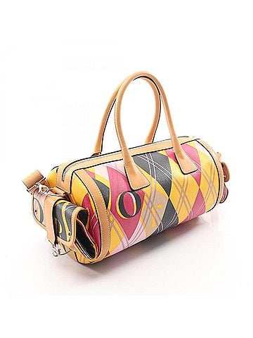 Christian Dior Christian Dior Dior 2-Way Handbag, Coated Canvas Leather, Women's, Brown/Multicolor GOL44261 (view 2)