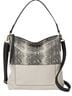 Fossil 100% Leather Snake Print Black White Shoulder Bag One size - photo 1