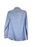 J. McLaughlin 100% Cotton Stripes Blue White Long Sleeve Blouse Size M - photo 2