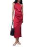 Mango 100% Satin Red Cocktail Dress Size 2X - photo 3