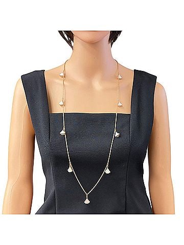 Bvlgari Bvlgari Bulgari Diva Dream Necklace, 18K Pink Gold, Mother-of-Pearl, Diamond, Women's Long Necklace (view 2)