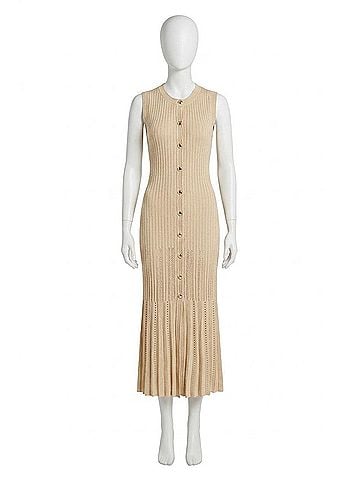 Line & Dot Deliah Midi Dress in Birch (view 1)