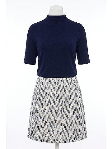 Tribal Forestine Funnel Neck Knit Top in Nightfall (view 1)