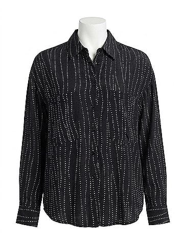IRO Zefiro Studded Shirt in Black (view 1)