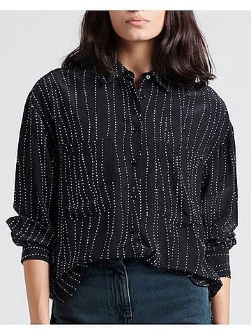 IRO Zefiro Studded Shirt in Black (view 2)