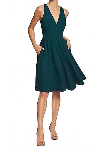 Dress the Population Dress The Population Tank Fit And Flare Dress in Pine (view 2)