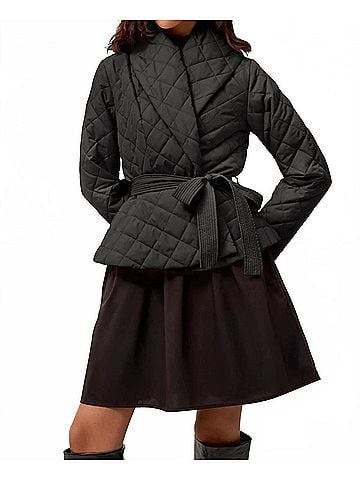 Marie Oliver Lark Quilted Jacket in Black (view 2)