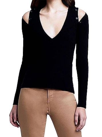 L'Agence Addie Sweater in Black (view 2)