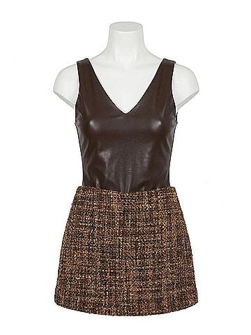 Lucy Paris Marin Bodysuit in Brown (view 1)