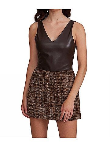 Lucy Paris Marin Bodysuit in Brown (view 2)