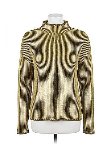 Tribal Combed Cotton Two Tone Rib Sweater in Leek (view 1)