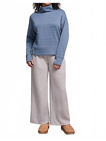 Tribal Funnel Neck Top in Blue (view 2)