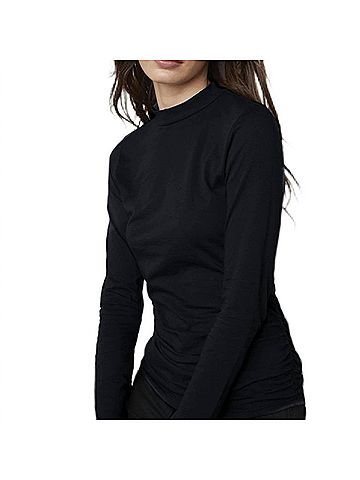 Velvet by Graham & Spencer Alana Mock Neck Tee in Black (view 2)