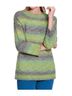 MULTIPLES Stripes Green Ombre Striped Sweater in Olive Size S - photo 2