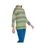 MULTIPLES Stripes Green Ombre Striped Sweater in Olive Size S - photo 3