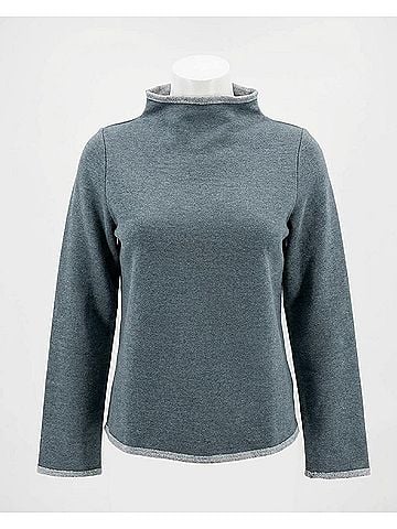Nic + Zoe Lounge Around Patina Top in Grey (view 1)