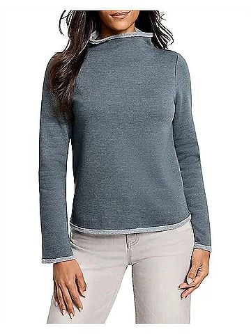 Nic + Zoe Lounge Around Patina Top in Grey (view 2)