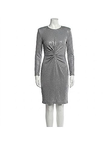 Vince Camuto Sequin Long Sleeve Sheath Dress in Silver (view 1)